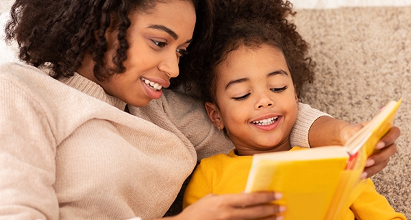 Seize every opportunity to share reading with your child.