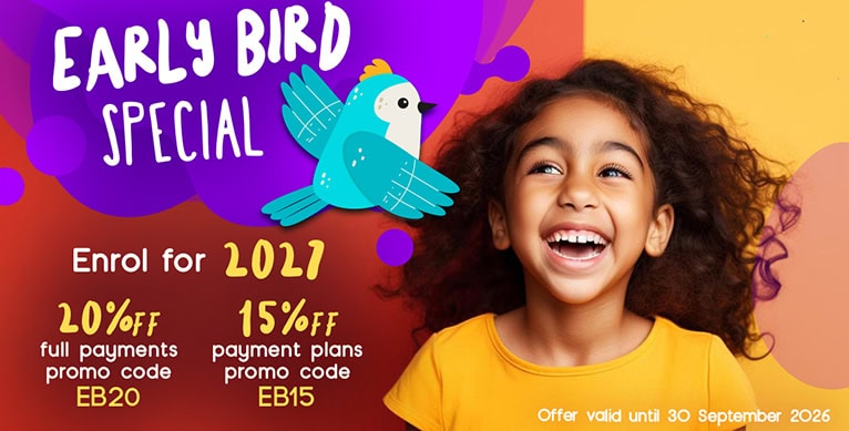 Early bird special off our award winning online school From 1 – 30 September 2026, get 20% off full payments (promo code EB20) and 15% off payment plans (promo code EB15).